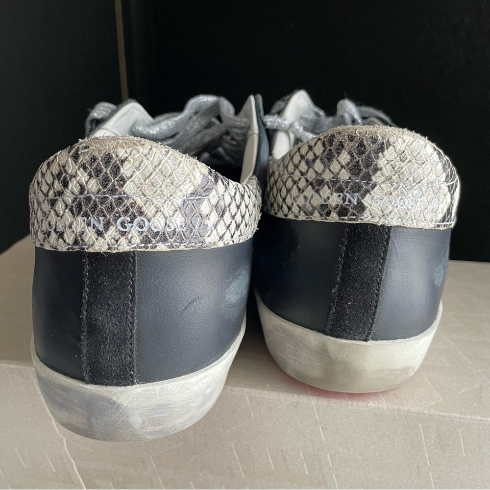 Golden Goose Super Star Python heel Glitter Pink soles sneakers signature shoes - Picture 10 of 16